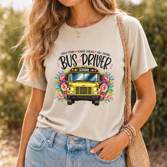 Jollimate School Bus Driver T-Shirt, Funny Driver Shirt, Driver Gift Shirt, Gifts For Bus Driver
