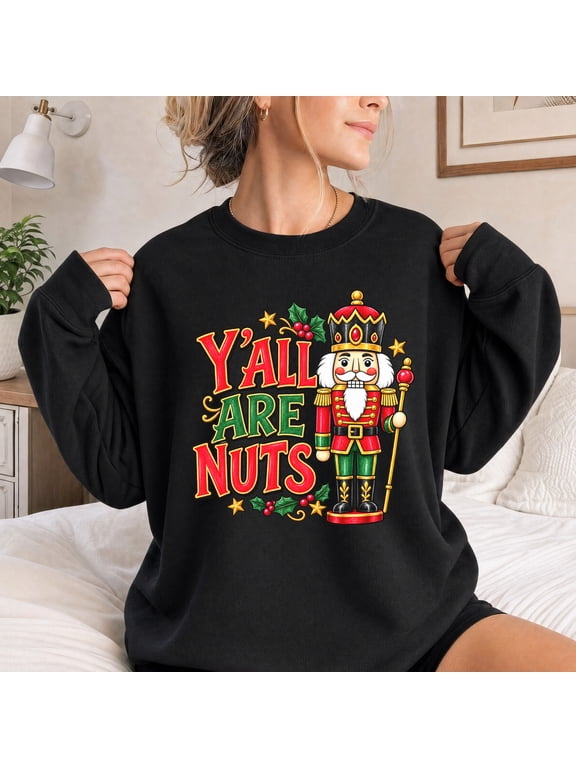 Sweatshirt for Women, Classic Nutcracker Christmas Graphic, Funny Christmas Gift
