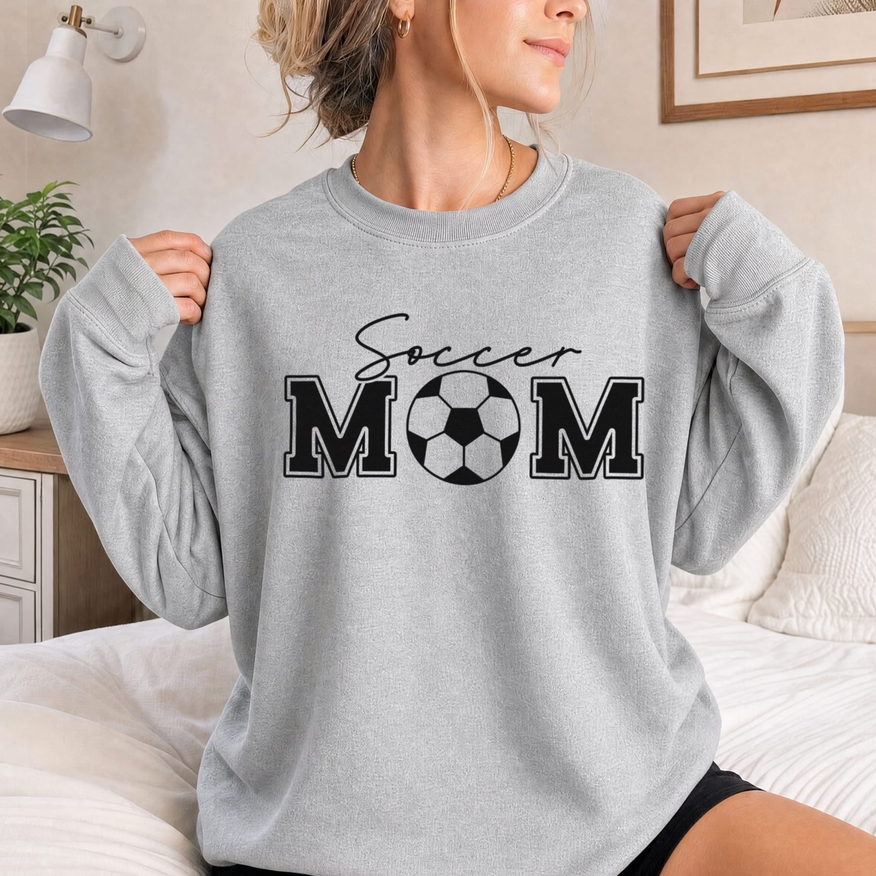 Jollimate Sweatshirt for Women, Soccer Mom Ball Graphic, Proud Sports ...