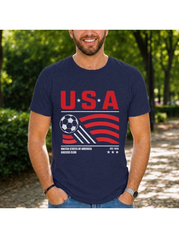 United States Of America Soccer Club T-Shirt, USA Fan Shirt, Soccer Lover Gift