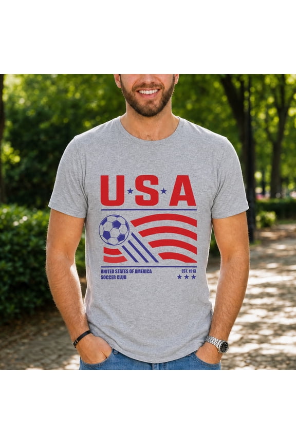 United States Of America Soccer Club T-Shirt, USA Fan Shirt, Soccer Lover Gift