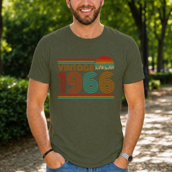 Jollimate Vintage 1966 Shirt, 60th Birthday Shirt for Men, Turning 60, Retro 1966 Birthday Gift