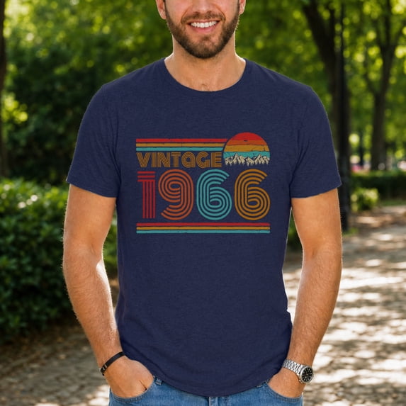 Jollimate Vintage 1966 Shirt, 60th Birthday Shirt for Men, Turning 60, Retro 1966 Birthday Gift