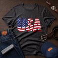 thumbnail image 1 of Jollimate Vintage USA Flag T-Shirt, Distressed American Flag Graphic Tee, Patriotic Shirt for Men, 1 of 6