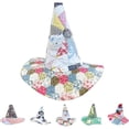 thumbnail image 1 of Jollup Halloween Witch Hat Vintage Cottagecore Style, Handmade Quilt Witch Hat, Renaissance Costume Witchy Vibes, 1 of 6