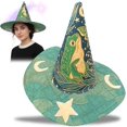 thumbnail image 1 of Jollup The Quilted Witch Hat | Handcrafted Folk Art Hat, Adult Vintage Cottagecore Halloween Witch Hats, Renaissance Witchy Vibes, 1 of 8