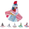 thumbnail image 1 of Jollup The Quilted Witch Hat, Handcrafted Folk Art Vintage Halloween Hat, Prairie Patchwork Costume Headpiece, 1 of 11