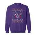 thumbnail image 1 of Jolly AF Christmas Holidays Funny DT Crewneck Sweatshirt, 1 of 2