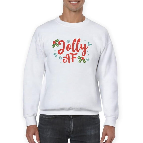 Jolly Af Christmas Holiday Men's Sweatshirt