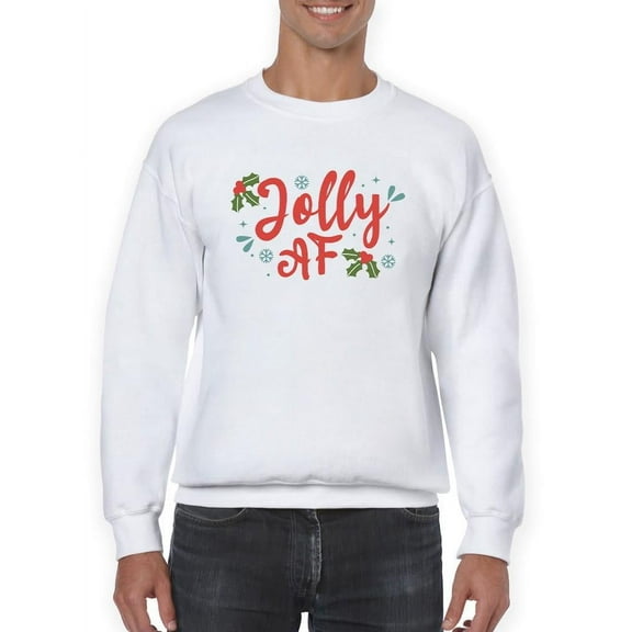Jolly Af Christmas Holiday Men's Sweatshirt
