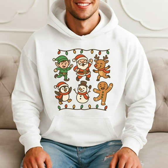 Jolly Christmas Crew Funny Holiday Hoodie