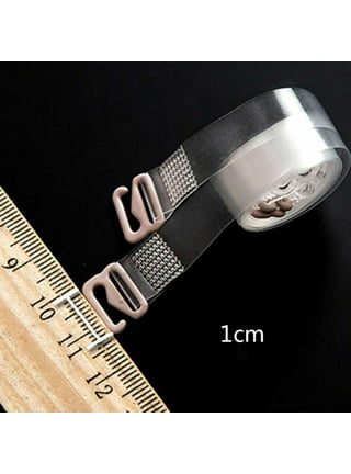 Clear Bra Straps Metal Clips Transparent See through Adjustable Dress  Discreet