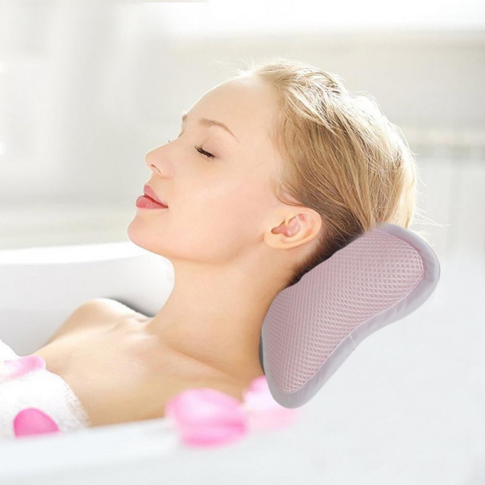 Jolly Comfortable Bath Pillow, Supports Neck and Shoulders Home Spa ...