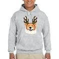 thumbnail image 1 of Jolly Corgi Reindeer Antlers Hoodie Men -Image by Shutterstock, Male 5X-Large, 1 of 4