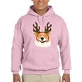 thumbnail image 1 of Jolly Corgi Reindeer Antlers Hoodie Men -Image by Shutterstock, Male 5X-Large, 1 of 4