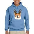 thumbnail image 1 of Jolly Corgi Reindeer Antlers Hoodie Men -Image by Shutterstock, Male XX-Large, 1 of 4
