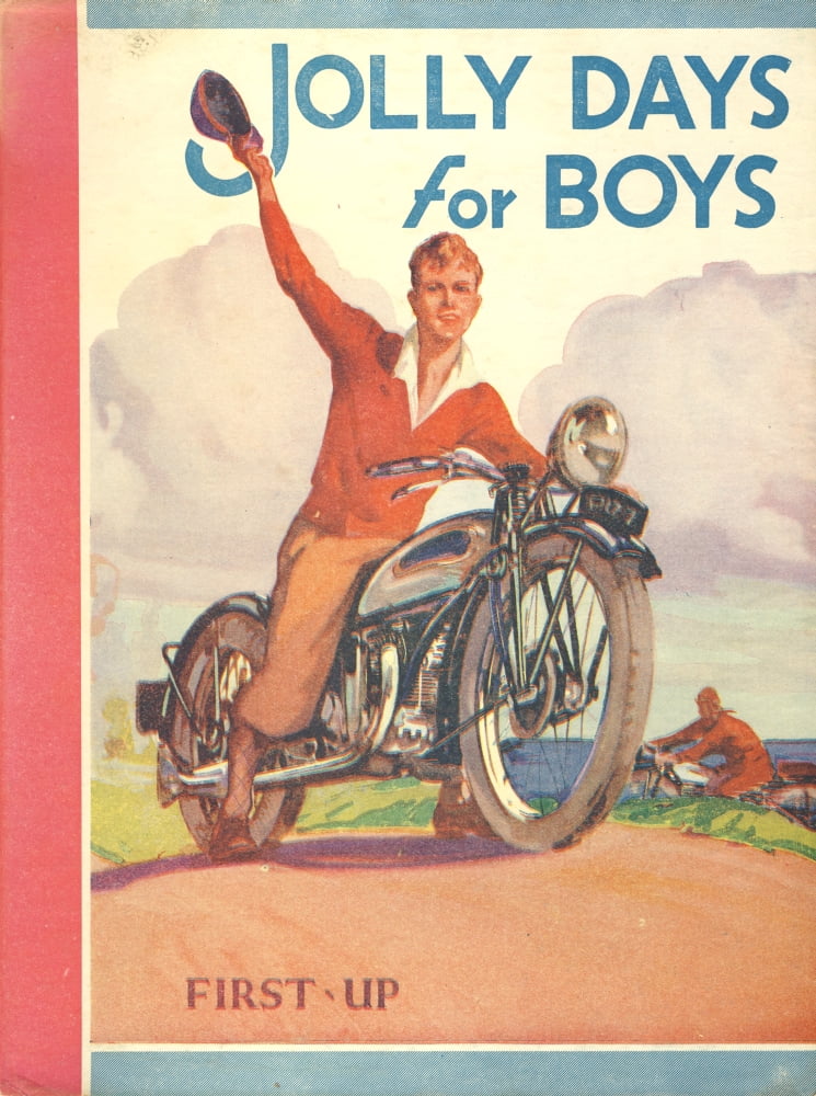 Jolly Days for Boys 1939 Motorbike (cover) Canvas Art - Unknown (24 x 36)