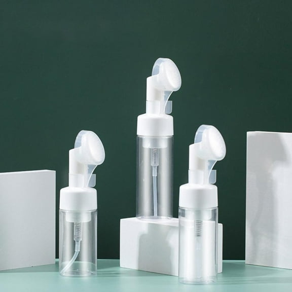 Jolly Empty Facial Cleanser Foaming Bottle Mousse Foam Gel Head Wash Brush Foam Bottle Pressure Type Cleansing Milk Beater,Mini Foaming Soap Pump Dispenser