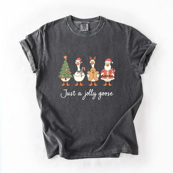 Jolly Geese Christmas T-Shirt - Retro Holiday Tee