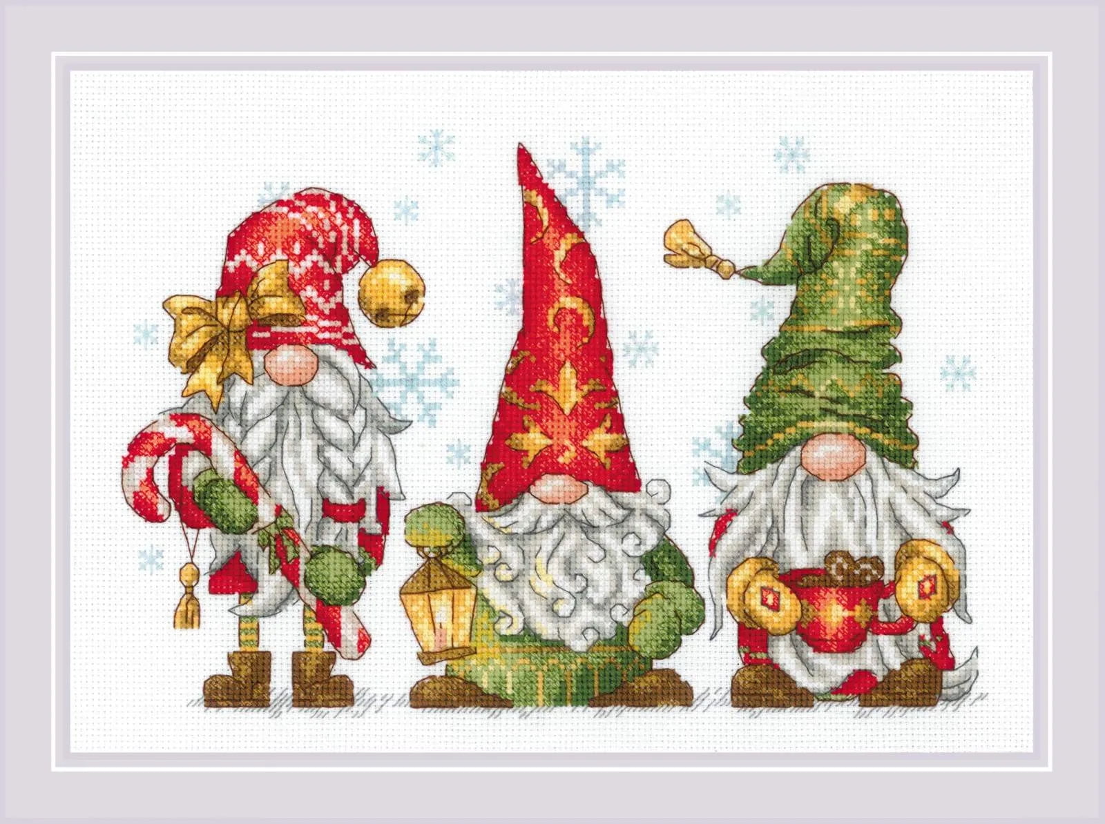 RIOLIS Counted Cross Stitch Kit 11.75"X8.25"-Jolly Gnomes