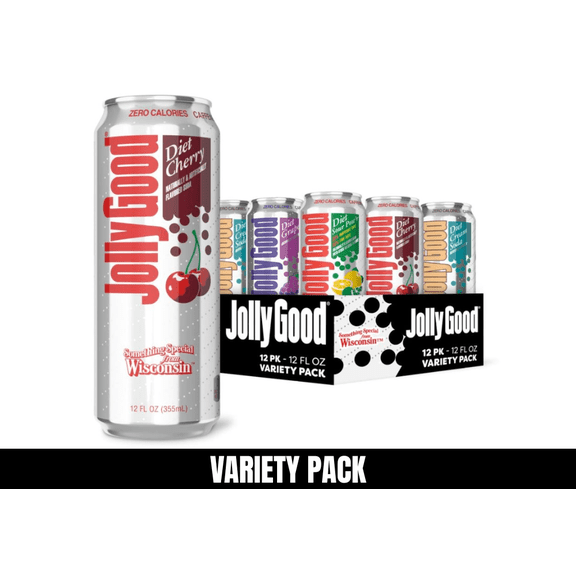 Jolly Good Diet Soda Variety Pack 12 fl oz, 12 Pack