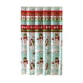 thumbnail image 1 of Jolly Holiday Home Snowman Shower Curtain Christmas Pattern with Matching Snowflakes Hooks Set, 1 of 7