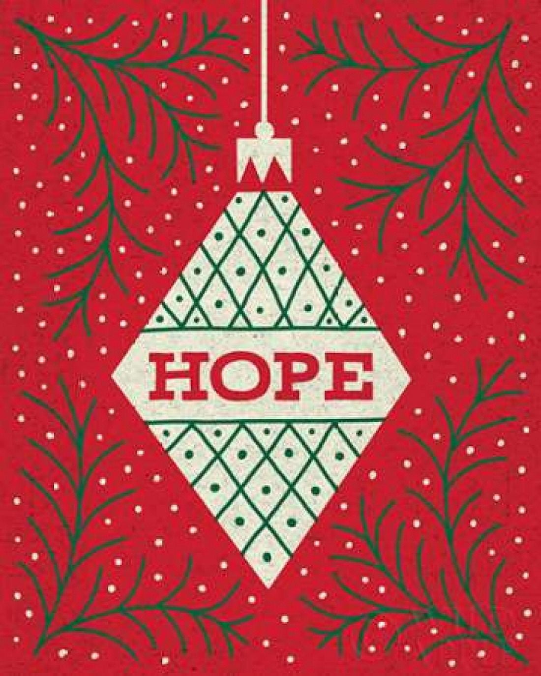 Jolly Holiday Ornaments Hope Canvas Art - Michael Mullan (24 x 30)