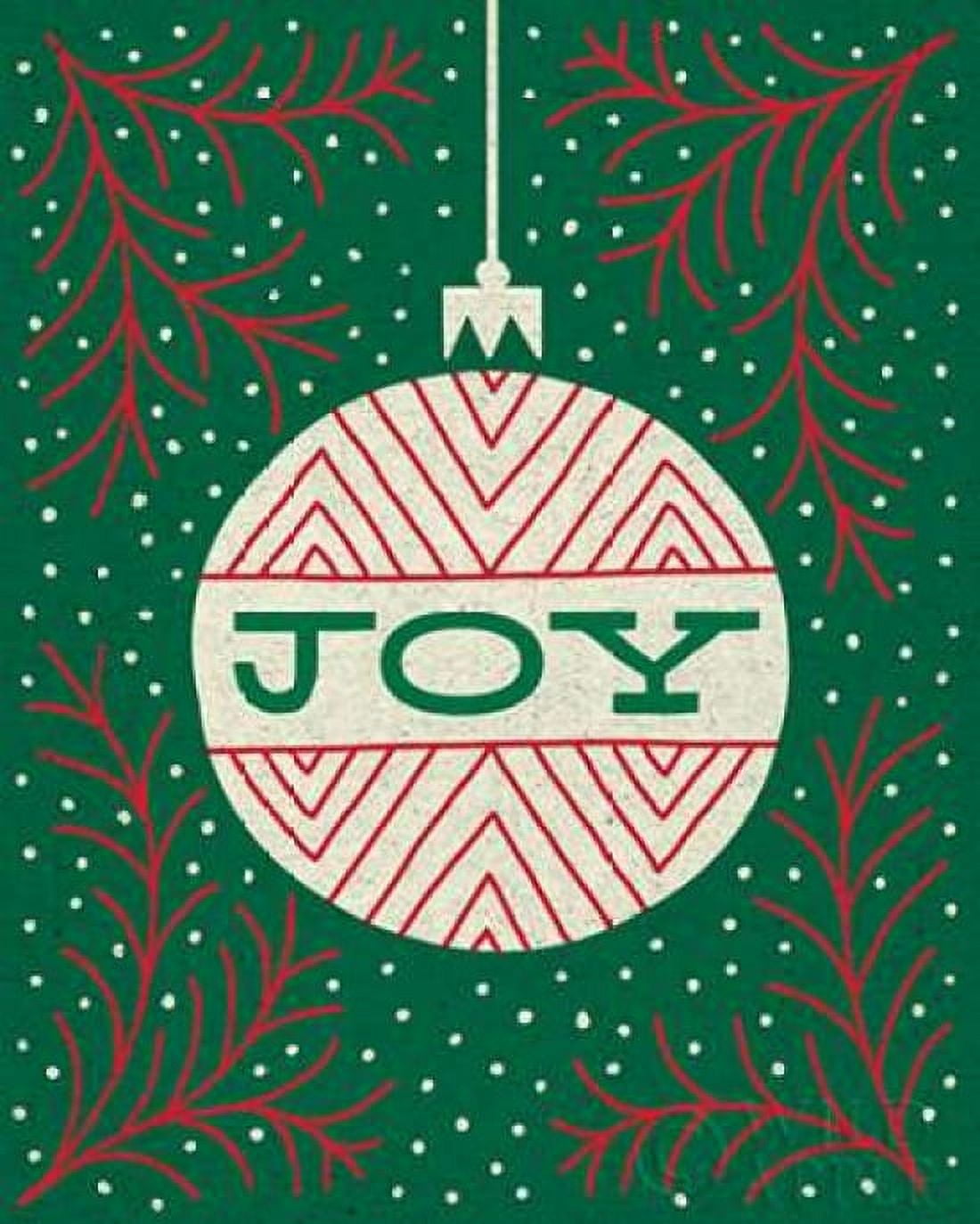 Jolly Holiday Ornaments Joy Canvas Art - Michael Mullan (24 x 30)