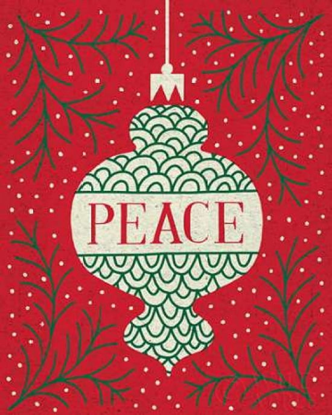Jolly Holiday Ornaments Peace Canvas Art - Michael Mullan (24 x 30)