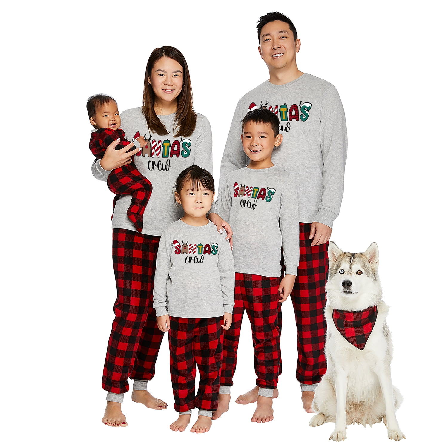 Jolly Jammies Baby and Toddler Unisex Matching Family Pajamas Christmas Sleepwear Set, 2-Piece, Sizes 6M-5T