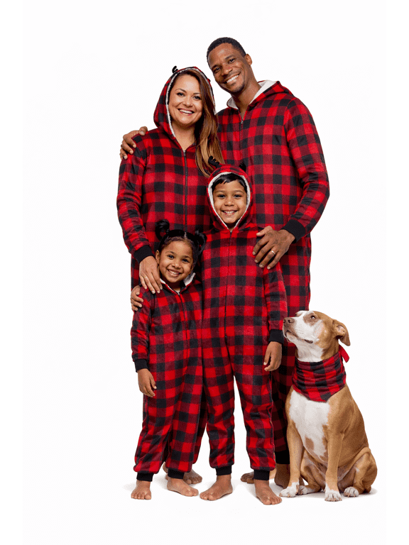 Buffalo Plaid Matching Family Christmas Union Suit Pajama Set