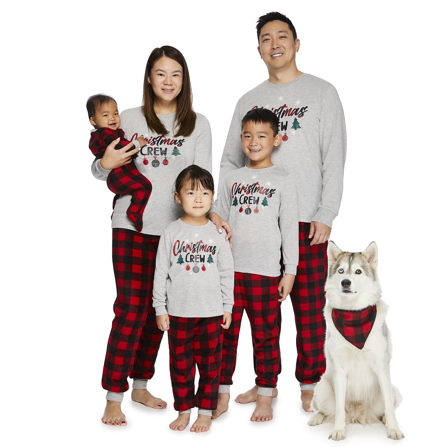 Jolly Jammies Men's Christmas Crew Holiday Matching Family Pajamas Set,  2-Piece, Sizes S-XXL 