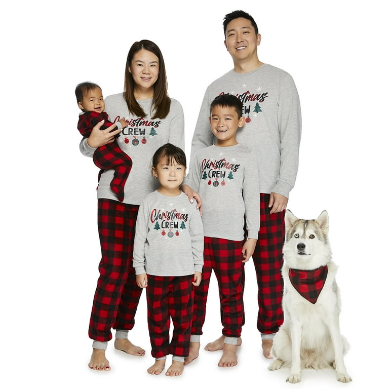 Jolly Jammies Men's Christmas Crew Holiday Matching Family Pajamas Set,  2-Piece, Sizes S-XXL
