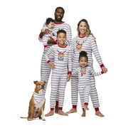 Jolly Jammies Striped Deer Matching Family Christmas Pajama Set