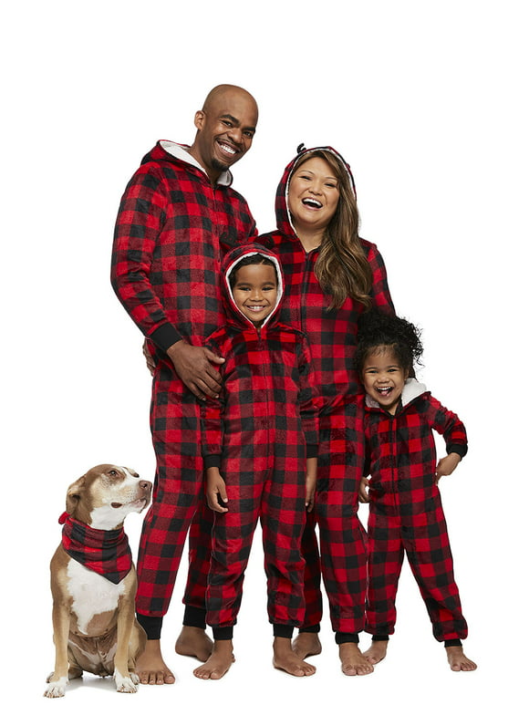 Jolly Jammies Women's Buffalo Plaid Matching Family Pajamas Union Suit, Sizes S-3X