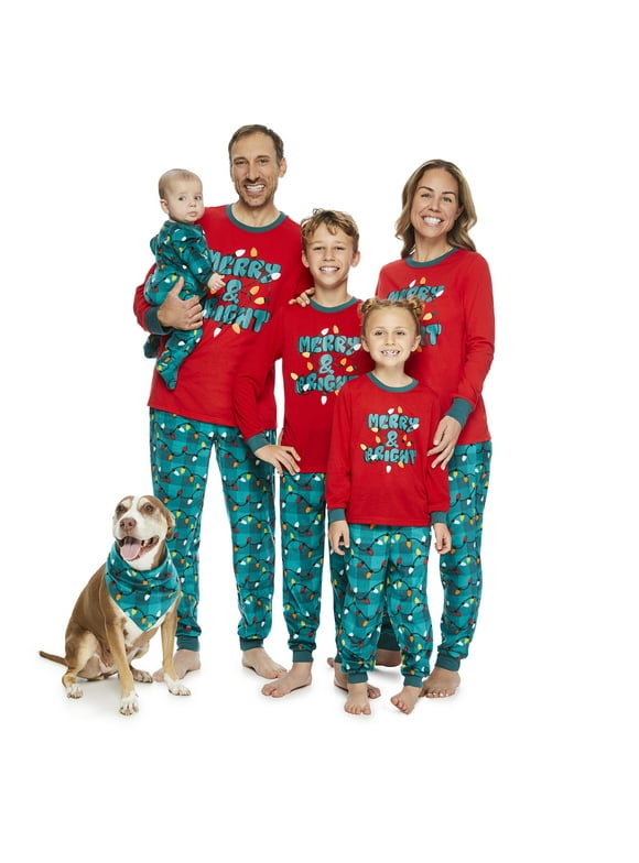 Jolly Jammies Women's Holiday Merry & Bright Matching Family Pajamas, 2-Piece, Sizes S-3X