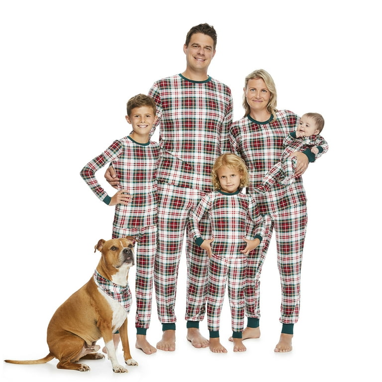 Jolly Jammies Women's Holiday Plaid Matching Family Pajama Set, 2-Piece,  Sizes S-3X