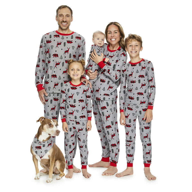 Jolly Jammies Women’s Reindeer and Bears Matching Family Pajamas Set,  2-Piece, Sizes S-3XL