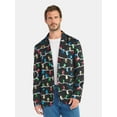 thumbnail image 1 of Jolly Knits Men's and Big Men's Sequin Christmas Suit Jacket Blazer, Sizes S-3XL, 1 of 6