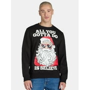 JOLLYKNITS Jolly Knits Men's & Big Men's Crewneck Christmas Sweatshirt, Sizes S-3XL