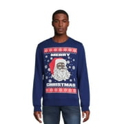 JOLLYKNITS Jolly Knits Men's and Big Men's Ugly Christmas Fleece Sweatshirt with Long Sleeves, Sizes S-3XL