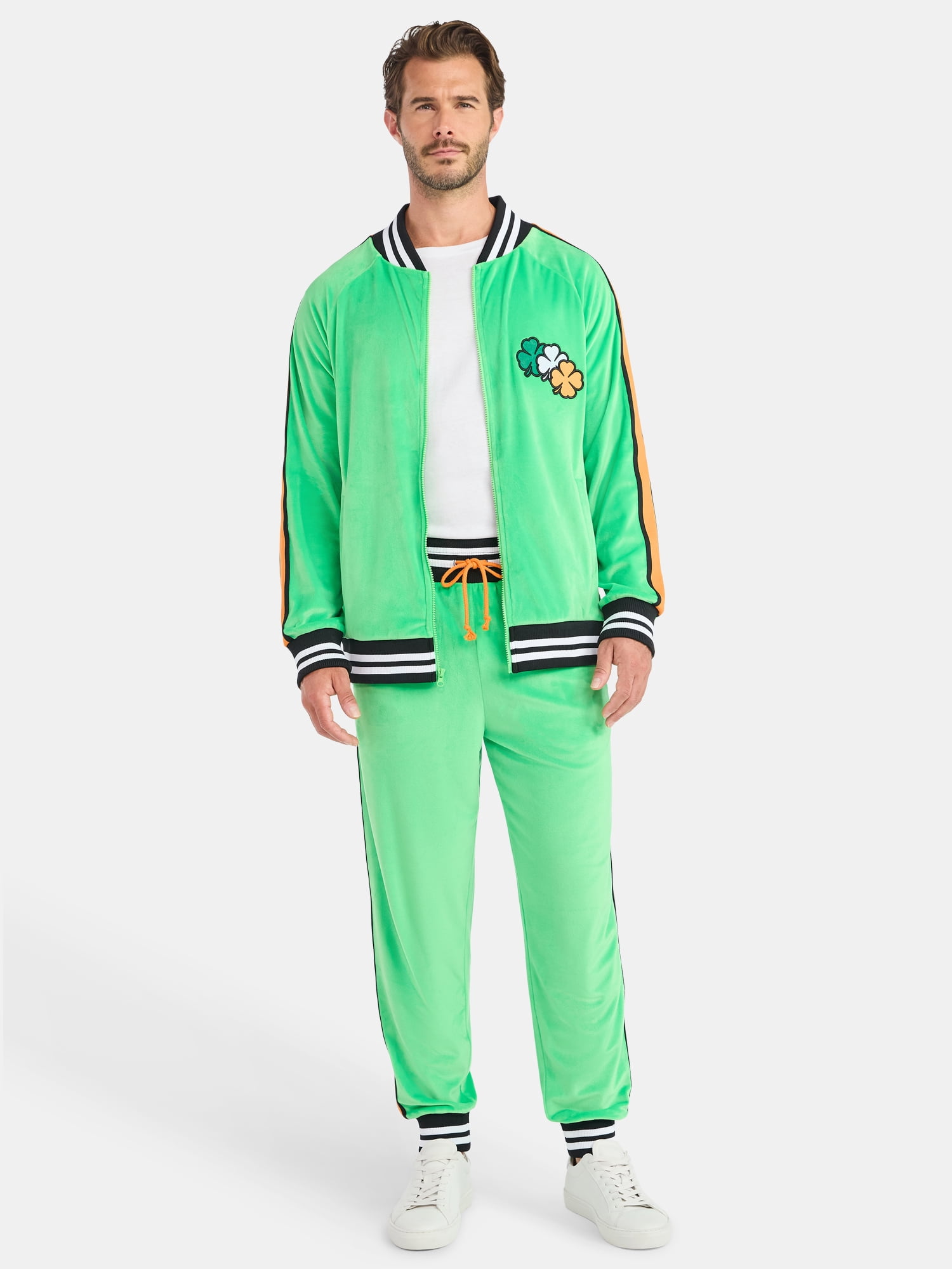 St. Patrick's Day Parade Men and Big Men's Tracksuit Set from Jolly Knits, 2-Piece, Sizes S-3XL