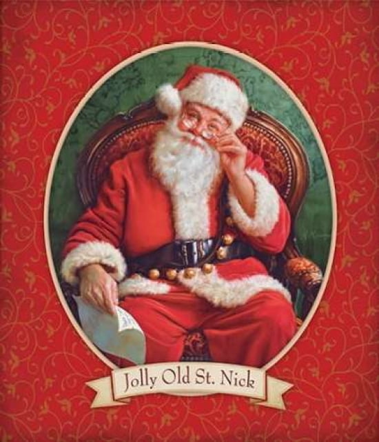 Jolly Old St Nick Canvas Art - Mark Missman (24 x 24)