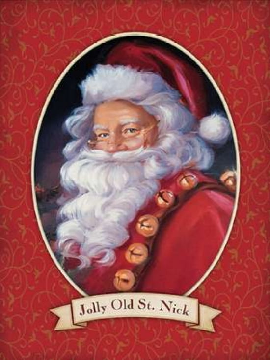 Jolly Old St Nick Canvas Art - Susan Comish (18 x 24)