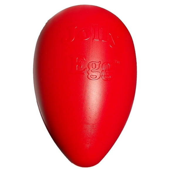 Jolly Pet Egg Hard Plastic Dog Toy Red, SM, 8 in