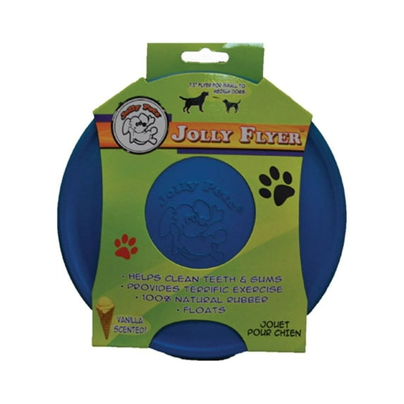 Jolly Pet Jolly Flyer Dog Toy, 7.5", Blue