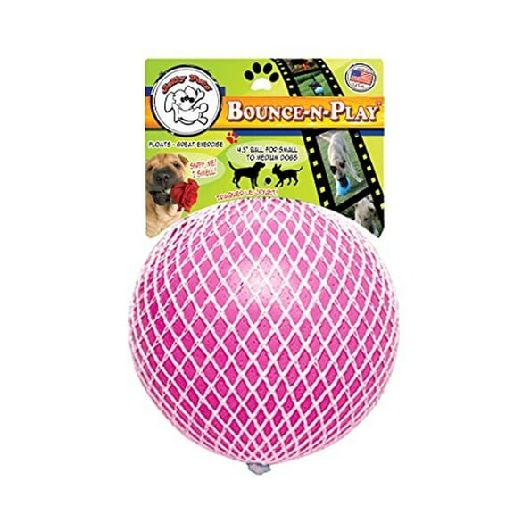 Jolly Pets Bounce-N-Play Ball Dog Toy for Active Play, Blue