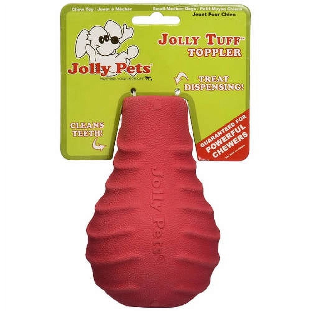 Jolly Pets Jolly Tuff Toppler Dog Toy, 5", Red