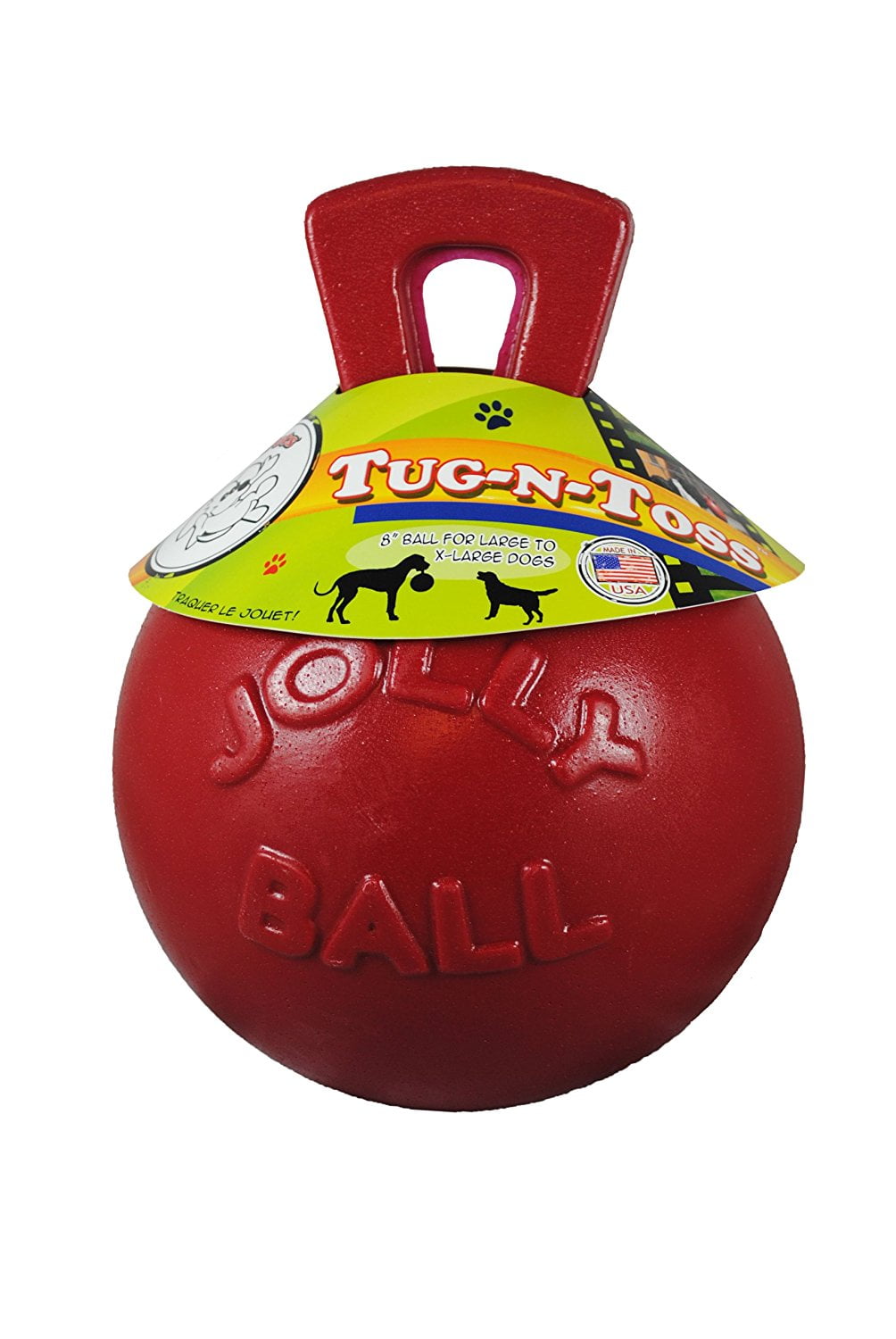 Jolly Pets Mini Tug n Toss Ball Dog Toy, 4