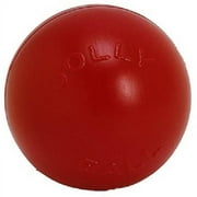 Jolly Pets Push-N-Play Ball Red 10 inch  Hard Plastic Chew Toy for Dogs